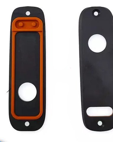 Overmolded silicone and plastic parts